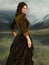 Illustration of a beautiful woman in Victorian Clothing
