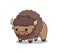 illustration of bison cartoon vector for kids learning