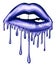 Illustration of Biting Dripping Lips - Graphic illustration