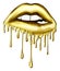 Illustration of Biting Dripping Lips - Graphic illustration