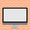 Illustration of Blank White Computer Monitor Mounted on Stand. Flat Style Desktop Empty Screen Design Idea for