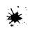 Illustration of blot. Black blot on a white background.