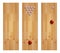 Illustration of a bowling lane collection. Set three bowling alley with pin and ball vector illustration