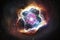 illustration, the bright supernova explosion, distant nebula, generative ai