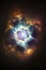 illustration, the bright supernova explosion, distant nebula, generative ai