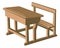 Illustration of a brown school like wooden desk