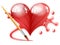 Illustration of a brush painting a heart