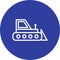 Illustration Bulldozer Icon For Personal And Commercial Use.