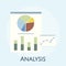 Illustration of business graph investment marketing analysis