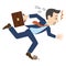 Illustration of a businessman stumbling on a stone