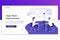 Illustration of Businessmen and businesswomen meeting and brainstorming. Modern flat design concept, landing page template.