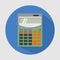 Illustration of calculator machine, flat calculator icon inspiration vector