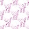 Illustration. Camel with stars. Sketch seamless pattern.