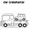 Illustration of car transporter vector