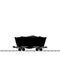 Illustration cargo coal wagon freight railroad train, black tran