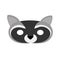 Illustration carnival mask forest animal cartoon gray raccoon