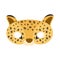 Illustration of carnival mask of tropical animal jaguar