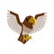 Illustration of Cartoon eagle pixel design