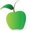 Illustration cartoon green apple