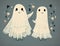 Illustration cartoon halloween ghost