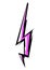 Illustration of cartoon lightning. Grunge graffiti stylized image of natural phenomenon.