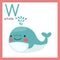 Illustration cartoon style of wildlife, whale