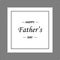 Illustration celebration fathers day banner or poster in minimalism style abstract decoration lettering handwritten EPS 10