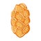 Illustration of challah. Shabbat Shalom religious object. Jewish symbol. Judaism concept image.