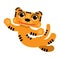 Illustration Cheerful Symbolic Tiger Cub