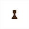 Illustration of a chess tower figure icon isolated on a white background