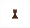 Illustration of a chess tower figure icon isolated on a white background