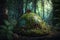 - illustration for children about a ladybug in a fairy forest g, generative ai