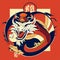 Illustration of the Chinese zodiac sign - Dragon. Horoscope and astrology concept. Generative AI