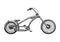 Illustration of chopper bicycle