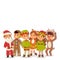 Illustration of Christmas carnival costume kids vector.