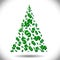 Illustration of a Christmas money tree as a symbol of well-being on the eve of Christmas and New Year, advertising banner for