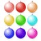 Illustration Christmas multicolor balls. Vector illustration