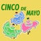 Illustration Cinco De Mayo festival. Dance. Mexican Poster - Vector