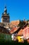 Illustration of Clock tower from streets of Sighisoara