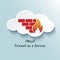 illustration of cloud firewall icon