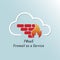 Illustration of cloud firewall icon