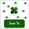 Illustration clover on St. Patrick\'s Day.