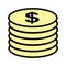 Illustration Coins Icon For Personal And Commercial Use.