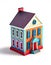 An illustration of a colorful home model icon, AI-Generated
