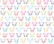 Illustration of colorful pattern of emotional icon cats