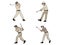Illustration of Composed Golfer Swinging for the Perfect Shot