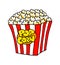 Illustration of a container of popcorn
