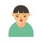 Illustration coughing vector. Sick people sneeze and cough