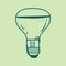 Illustration of creative lightbulb isolated