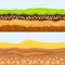 Illustration of cross section of ground agriculture country gardening ground slices land piece nature outdoor vector.
